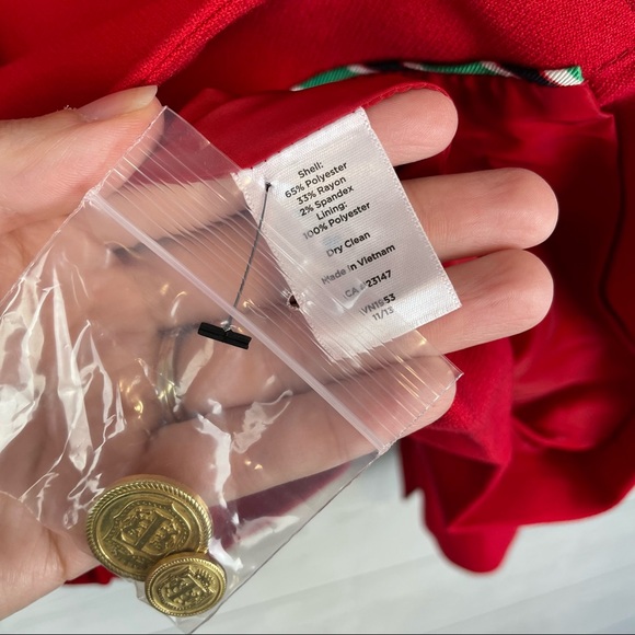 Talbots Red Blazer Size 16 NWT - Picture 6 of 8